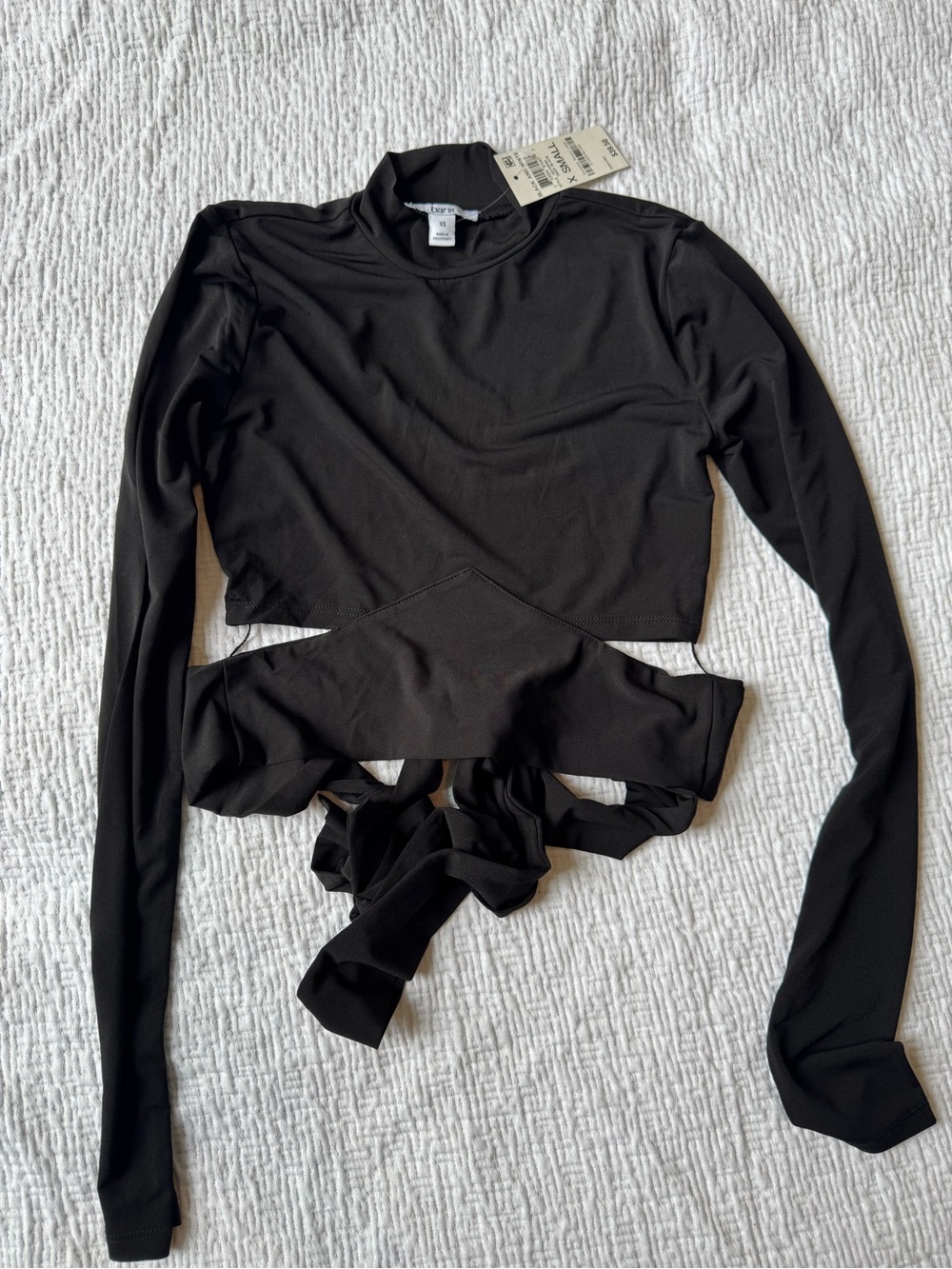 Bar III Wrap Crop Top 